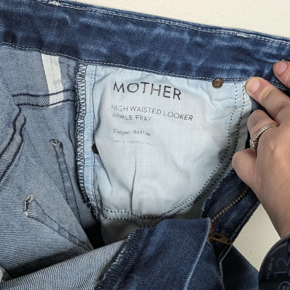 MOTHER Dark Blue Ankle Jeans - Picture 3 of 4